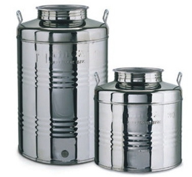 Ανοξείδωτο δοχεία (Inox) με βιδωτό καπάκι 75L