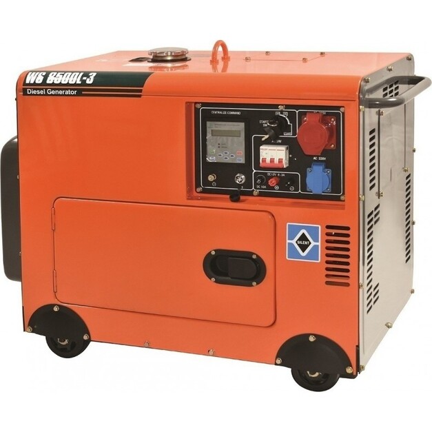 ΓΕΝΝΗΤΡΙΑ KRAFT ΠΕΤΡΕΛΑΙΟΥ (DIESEL)Τριφασική 6000 Watt ΤΡΟΧΗΛΑΤΗ ΚΛΕΙΣΤΟΥ ΤΥΠΟΥ